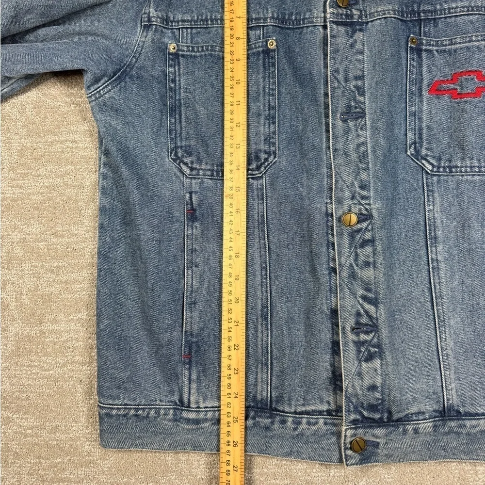 Vintage Essex Chevy NASCAR Racing Jean Jacket Mens Size XL